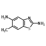 结构式 CAS# 35435-49-5, 6-甲基-1,3-苯并噻唑-2,5-二胺