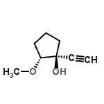 CAS 登录号：35509-12-7， (1S,2R)-1-乙炔基-2-甲氧基环戊烯并n醇