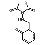 CAS 登录号：35533-29-0， 3-{[(Z)-(6-氧代-2,4-环己二烯-1-亚基)甲基]氨基}-2-硫代-1,3-噻唑烷-4-酮