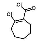 CAS 登录号：35582-49-1， 2-氯-1-环庚烯-1-甲酰氯