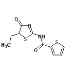 CAS 登录号：356081-78-2， N-(5-乙基-4-氧代-4,5-二氢-1,3-噻唑-2-基)-2-噻吩甲酰胺