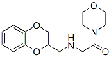 CAS 登录号:3562-90-1, 2-(2,3-二氢-1,4-苯并二氧杂环己-2-基甲基氨基)-1-吗啉-4-基乙酮