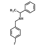 structure of CAS# 356531-62-9, N-(4-Fluorobenzyl)-1-Phenylethanamine;(4-fluorobenzyl)(1-phenylethyl)amine;(4-Fluorobenzyl)-(1-phenylethyl)amine;(4-Fluoro-benzyl)-(1-phenyl-ethyl)-amine