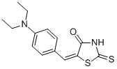 结构式 CAS# 35778-58-6, 5-(4-二乙基氨基苄亚基)绕丹宁