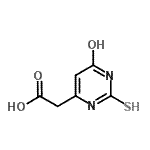 CAS 登录号：35978-12-2， (6-氧代-2-硫代-1,2,3,6-四氢-4-嘧啶基)乙酸