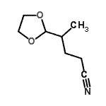 CAS 登录号：3619-42-9， 4-(1,3-二氧戊环-2-基)戊腈