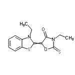 CAS 登录号：36278-87-2， 3-乙基-5-(3-乙基-1,3-苯并噻唑-2(3H)-亚基)-2-硫代-1,3-恶唑烷-4-酮
