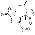 CAS 登录号：36505-53-0， [(1S,3aR,5R,5aR,8aR,9S,9aR)-1,5,8a-三甲基-2,8-二氧代-3a,4,5,5a,9,9a-六氢-1H-薁并[6,5-b]呋喃-9-基] 乙酸酯