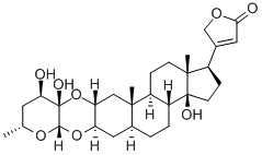 CAS#: 36597-51-0， (2alpha(2S,3S,4R,6R),3beta,5alpha)-14-Hydroxy-2,3-((Tetrahydro-3,4-Dihydroxy-6-Methyl-2H-Pyran-3,2-Diyl)Bis(Oxy))-Card-20(22)-Enolide