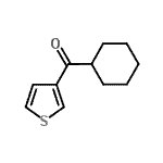 结构式 CAS# 36646-69-2, 环己基(3-噻吩基)甲酮
