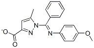 CAS 登录号：36664-33-2， 1-[N-(4-甲氧基苯基)-C-苯基亚胺甲酰基]-5-甲基吡唑-3-羧酸甲酯