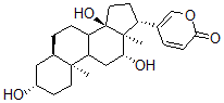 CAS 登录号：3714-45-2， 5-[(3S,5R,10S,12R,13S,14S,17R)-3,12,14-三羟基-10,13-二甲基-1,2,3,4,5,6,7,8,9,11,12,15,16,17-十四氢环戊烯并[a]菲-17-基]吡喃-2-酮