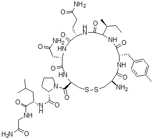 CAS 登录号：3714-57-6， 2-(4-甲基-L-苯丙氨酸)-缩宫素