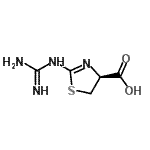 CAS 登录号：37168-71-1， (4S)-2-亚氨基甲酰胺基-4,5-二氢-1,3-噻唑-4-羧酸