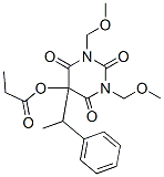 CAS 登录号：37431-41-7， [1,3-二(甲氧基甲基)-2,4,6-三氧代-5-(1-苯基乙基)-1,3-二嗪农-5-基]丙酸酯