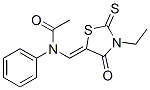 CAS 登录号：3747-06-6， N-[(Z)-(3-乙基-4-氧代-2-硫代-1,3-噻唑烷-5-亚基)甲基]-N-苯基乙酰胺