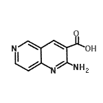 CAS 登录号：37486-04-7， 2-氨基-1,6-萘啶-3-羧酸