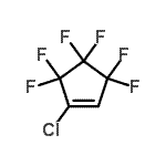结构式 CAS# 3761-95-3, 1-氯-3,3,4,4,5,5-六氟环戊烯