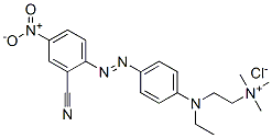 CAS 登录号：37672-77-8， 2-[1-[4-(2-氰基-4-硝基苯基)偶氮苯基]乙基氨基]乙基-三甲基氯化铵
