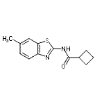 CAS 登录号：377063-33-7， N-(6-甲基-1,3-苯并噻唑-2-基)环丁烷甲酰胺