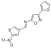 CAS 登录号：37853-20-6， N-(3-呋喃-2-基-1,2-恶唑-5-基)-1-(5-硝基噻吩-3-基)甲亚胺
