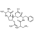 CAS#: 37878-19-6， (3S)-3-[(2S,3R)-3-Acetoxy-1-(L-Valyl)-2-Pyrrolidinyl]-3-{[N-(2-Methylbutanoyl)-L-Phenylalanyl]Oxy}Propanoic Acid