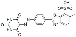 CAS 登录号：37936-41-7， 6-甲基-2-[4-[(2,4,6-三氧代-1,3-二嗪农-5-基)偶氮]苯基]-1,3-苯并噻唑-7-磺酸