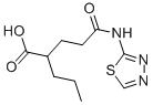 结构式 CAS# 380585-19-3, (2S)-5-氧代-2-丙基-5-(1,3,4-噻二唑-2-基氨基)戊酸