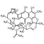 CAS 登录号：38128-92-6， (9E,19E,26E)-2,15,17,29-四羟基-26-[(异丙氧基氨基)亚甲基]-11-甲氧基-3,7,12,14,16,18,22-七甲基-6,23,27-三氧代-8,30-二氧杂-24-氮杂四环[23.3.1.1<sup>4,7</sup>.0<sup>5,28</sup>]三十碳-1(28),2,4,9,19,21,25(29)-庚烯-13-基乙酸酯
