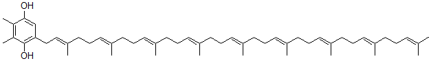 CAS 登录号：3819-09-8， 2,3-二甲基-5-[(2E,6E,10E,14E,18E,22E,26E,30E)-3,7,11,15,19,23,27,31,35-九甲基三十六碳-2,6,10,14,18,22,26,30,34-壬烯基]苯-1,4-二醇