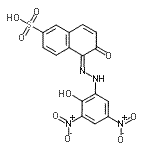 CAS 登录号：3838-30-0， (5Z)-5-[(2-羟基-3,5-二硝基苯基)亚肼基]-6-氧代-5,6-二氢-2-萘磺酸