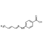 CAS 登录号：385405-70-9， 4-{(2E)-2-[(2E)-2-丁烯-1-亚基]肼基}苯甲酸