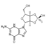 CAS 登录号：38557-85-6， 2-氨基-9-[(2S,3aR,4R,6R,6aR)-2-羟基-6-(羟基甲基)-2-硫代四氢呋喃并[3,4-d][1,3,2]二氧杂磷酰l-4-基]-3,9-二氢-6H-嘌呤-6-酮