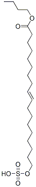 CAS 登录号：38621-44-2， (E)-18-磺基氧基十八碳-9-烯酸丁基酯