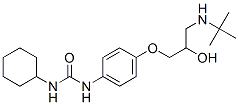 CAS 登录号：38649-73-9， 3-[4-[3-(叔丁基氨基)-2-羟基丙氧基]苯基]-1-环己基脲