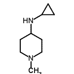 结构式 CAS# 387358-48-7, N-环丙基-1-甲基-4-哌啶胺