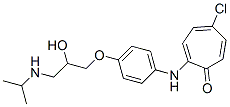 CAS 登录号：38767-87-2， 5-氯-2-[[4-[2-羟基-3-(丙-2-基氨基)丙氧基]苯基]氨基]环庚并-2,4,6-三烯-1-酮