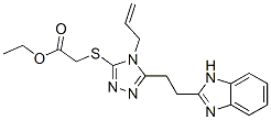 CAS#: 38911-94-3， Ethyl 2-[[5-[2-(1H-Benzimidazol-2-Yl)Ethyl]-4-Prop-2-Enyl-1,2,4-Triazol-3-Yl]Sulfanyl]Acetate