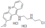 CAS 登录号:38915-07-0, N'-(2-氯乙基)-N-(2-甲氧基吖啶-9-基)乙烷-1,2-二胺二盐酸盐