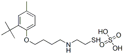 CAS 登录号：38920-49-9， 2-叔丁基-4-甲基-1-[4-(2-磺基硫基乙基氨基)丁氧基]苯