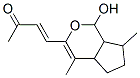 CAS 登录号：39013-24-6， (E)-4-(1-羟基-4,7-二甲基-1,4a,5,6,7,7a-六氢环戊并[d]吡喃-3-基)丁-3-烯-2-酮