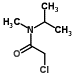 结构式 CAS# 39086-71-0, 2-氯-N-异丙基-N-甲基乙酰胺