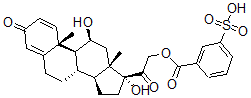 CAS 登录号：39175-74-1， 3-[2-[(8S,9S,10R,11S,13S,14S,17R)-11,17-二羟基-10,13-二甲基-3-氧代-7,8,9,11,12,14,15,16-八氢-6H-环戊二烯并[a]菲-17-基]-2-氧代乙氧基]羰基苯磺酸