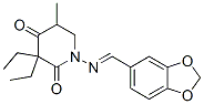 CAS 登录号：39844-61-6， 1-(1,3-苯并二氧戊环-5-基亚甲基氨基)-3,3-二乙基-5-甲基哌啶-2,4-二酮