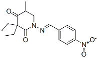 CAS 登录号：39844-62-7， 3,3-二乙基-5-甲基-1-[(4-硝基苯基)亚甲基氨基]哌啶-2,4-二酮