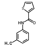CAS 登录号：39880-79-0， N-(3-甲基苯基)-2-噻吩甲酰胺