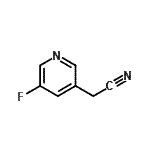 结构式 CAS# 39891-06-0, (5-氟-3-吡啶基)乙腈