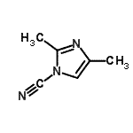 CAS 登录号：39926-70-0， 2,4-二甲基-1H-咪唑-1-甲腈