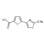 结构式 CAS# 400715-45-9, 5-(2-甲基-1,3-噻唑-4-基)-2-噻吩羧酸