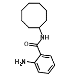 结构式 CAS# 401589-18-2, 2-氨基-N-环辛基苯甲酰胺